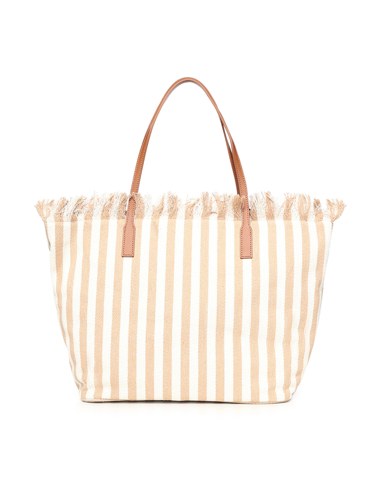 Borsa City in canvas a righe CBF0001 01763L MC2 SAINT BARTH 