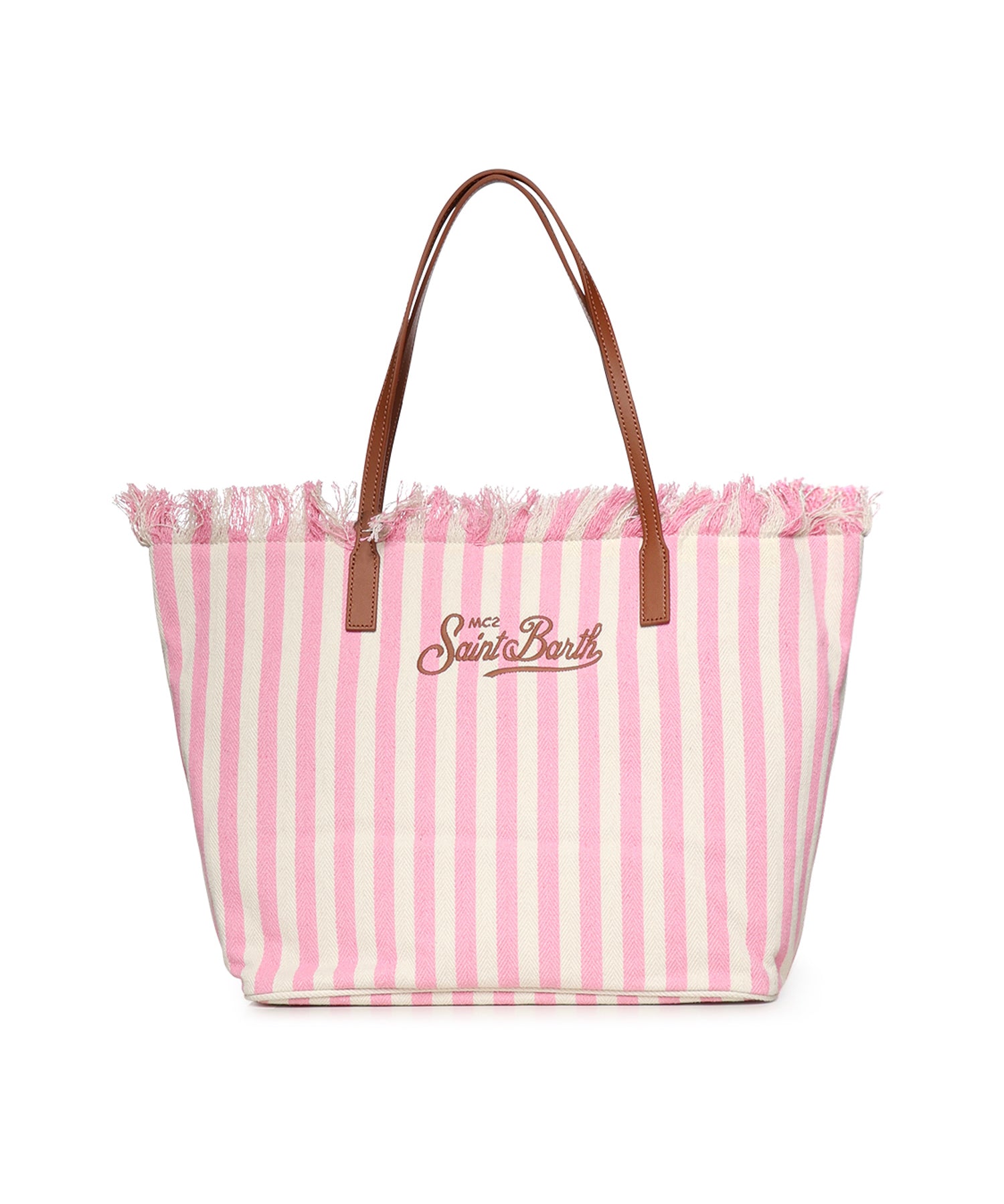 Borsa City in canvas a righe CBF0001 01764L MC2 SAINT BARTH 