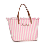 Borsa City in canvas a righe CBF0001 01764L MC2 SAINT BARTH 