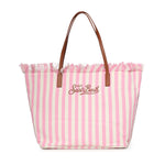 Borsa City in canvas a righe CBF0001 01764L MC2 SAINT BARTH 