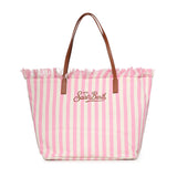 Borsa City in canvas a righe CBF0001 01764L MC2 SAINT BARTH 