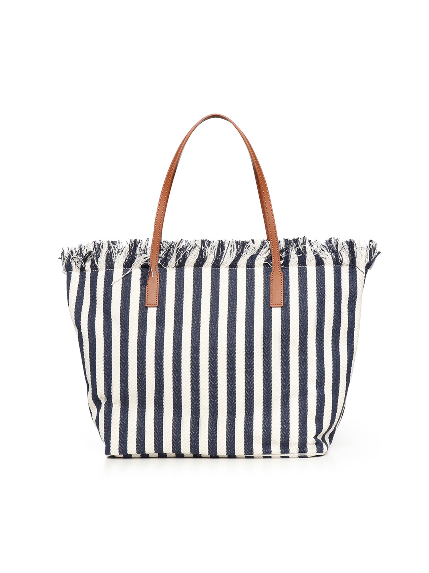 Borsa City in canvas a righe CBF0001 01768L MC2 SAINT BARTH 