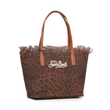 Borsa City Medium in canvas con stampa animalier CBMF001 00588L MC2 SAINT BARTH 