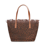 Borsa City Medium in canvas con stampa animalier CBMF001 00588L MC2 SAINT BARTH 