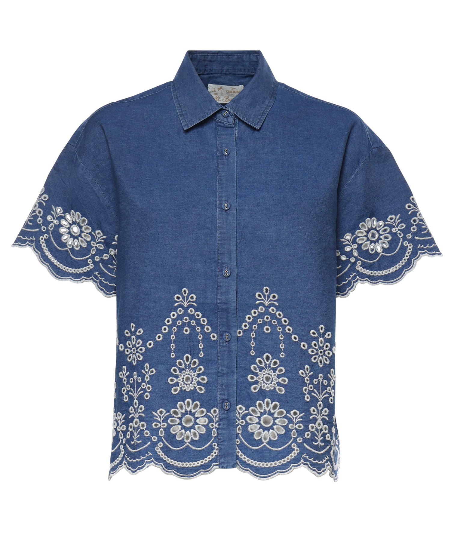 Camicia Clementine in chambray con ricamo CEM0001 00473L MC2 SAINT BARTH 