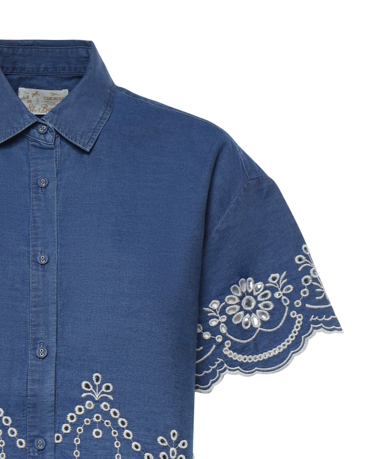Camicia Clementine in chambray con ricamo CEM0001 00473L MC2 SAINT BARTH 
