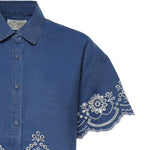 Camicia Clementine in chambray con ricamo CEM0001 00473L MC2 SAINT BARTH 