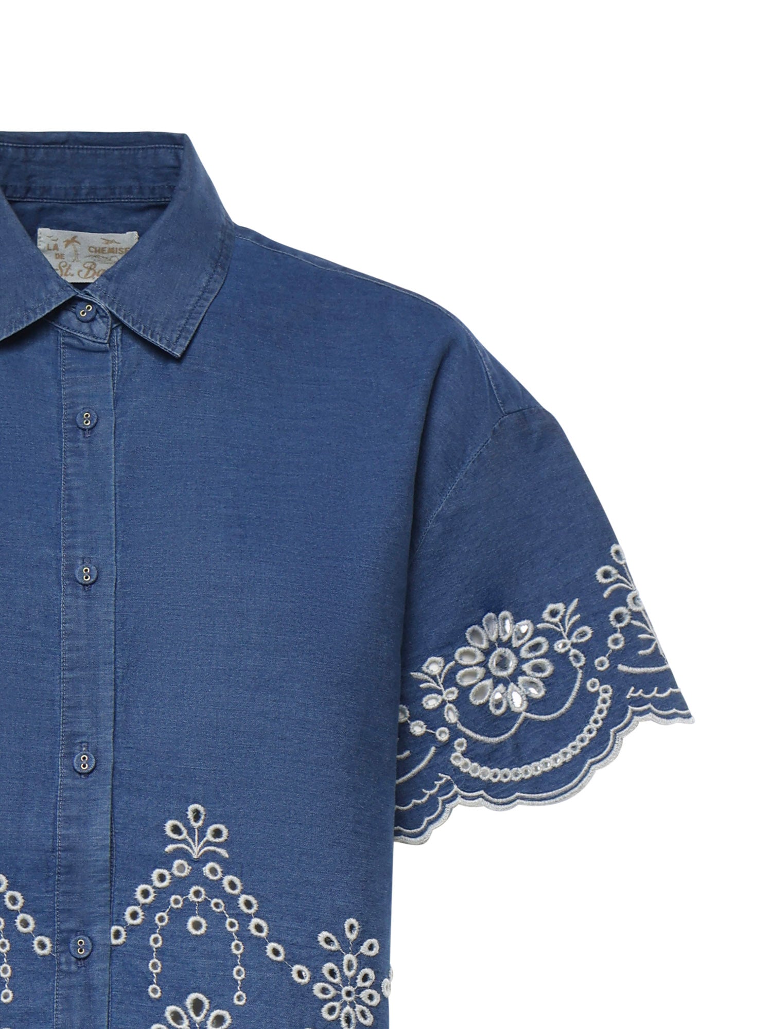 Camicia Clementine in chambray con ricamo CEM0001 00473L MC2 SAINT BARTH 
