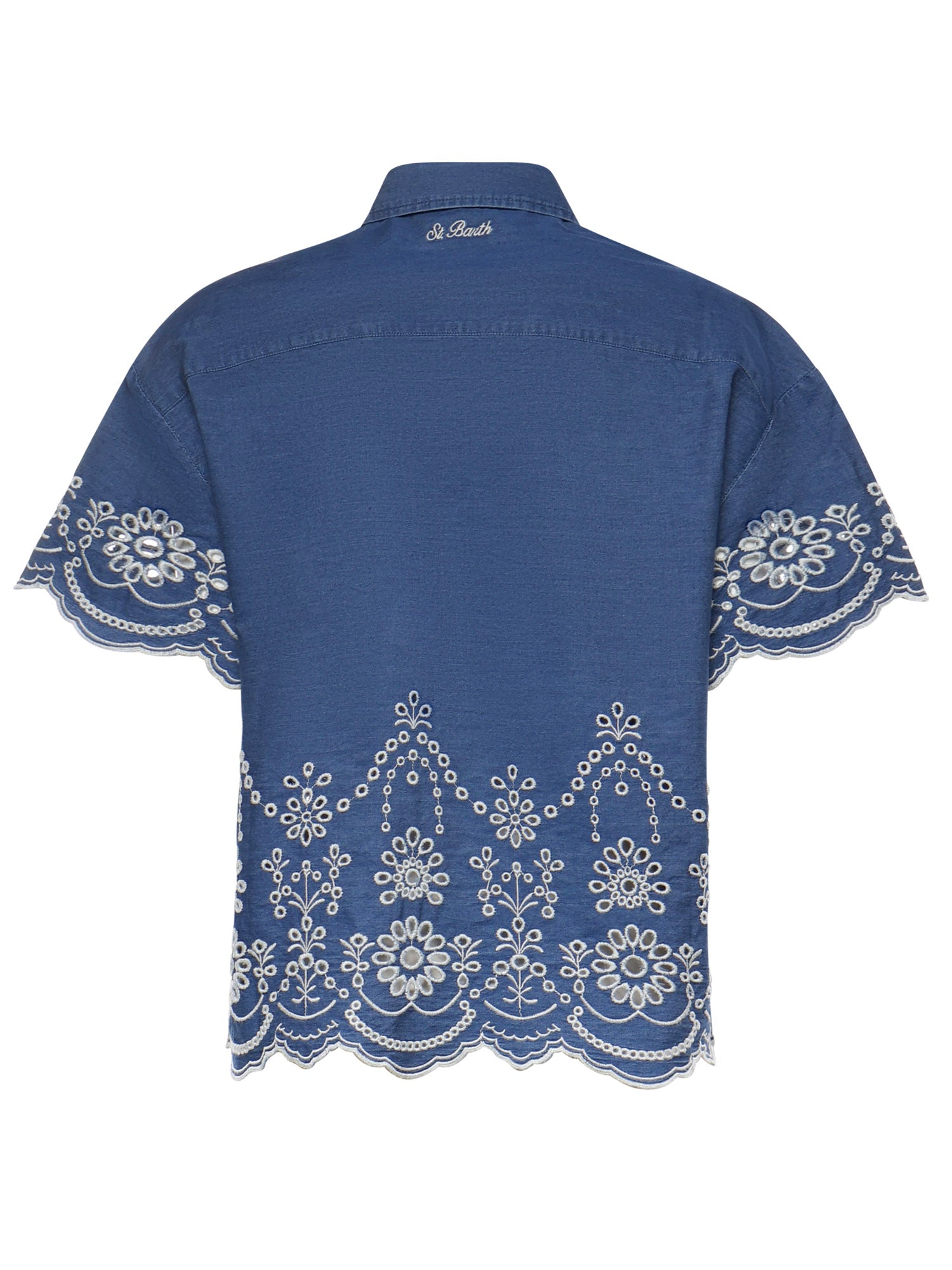 Camicia Clementine in chambray con ricamo CEM0001 00473L MC2 SAINT BARTH 