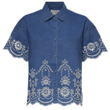Camicia Clementine in chambray con ricamo CEM0001 00473L MC2 SAINT BARTH 
