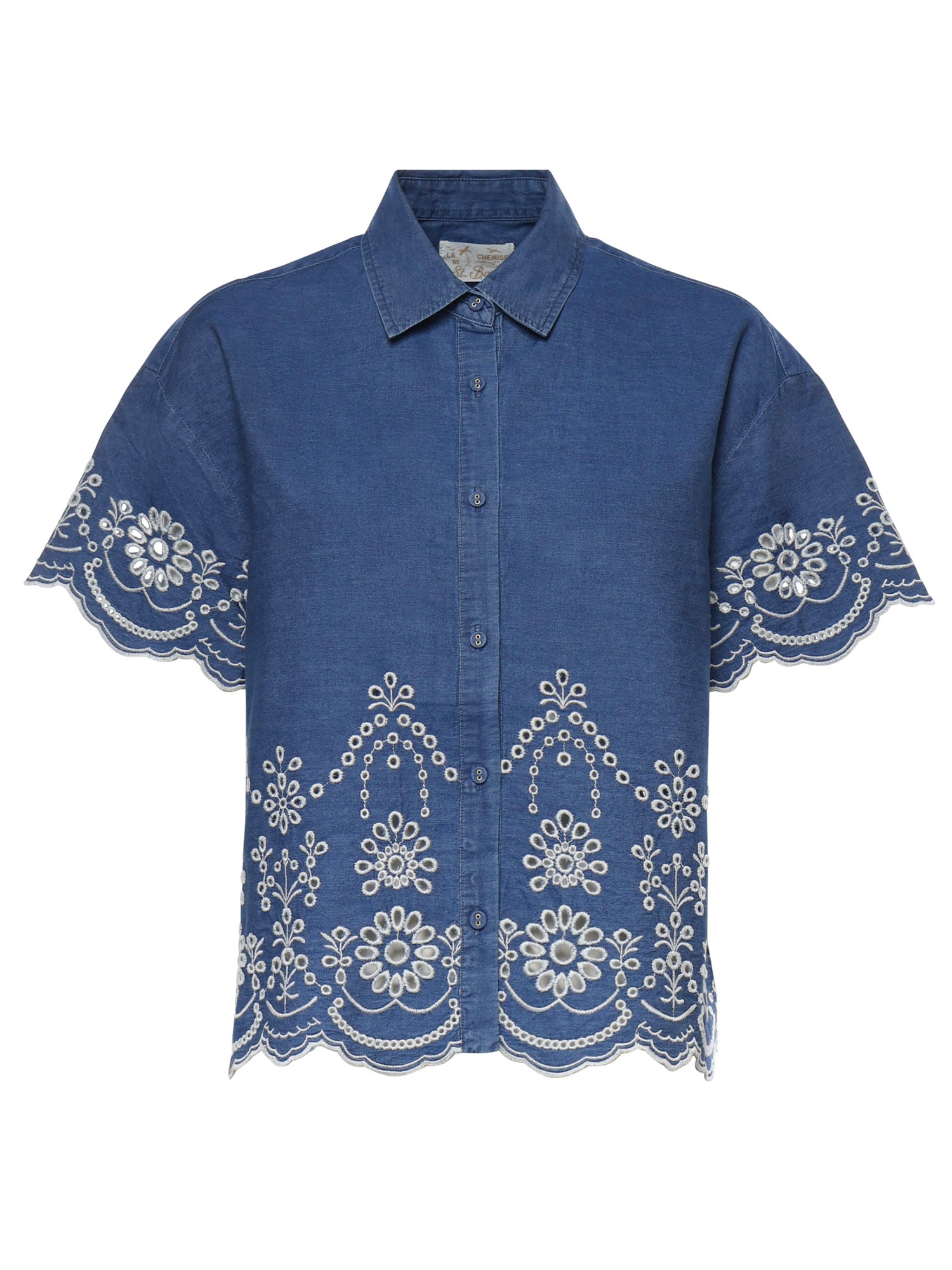 Camicia Clementine in chambray con ricamo CEM0001 00473L MC2 SAINT BARTH 