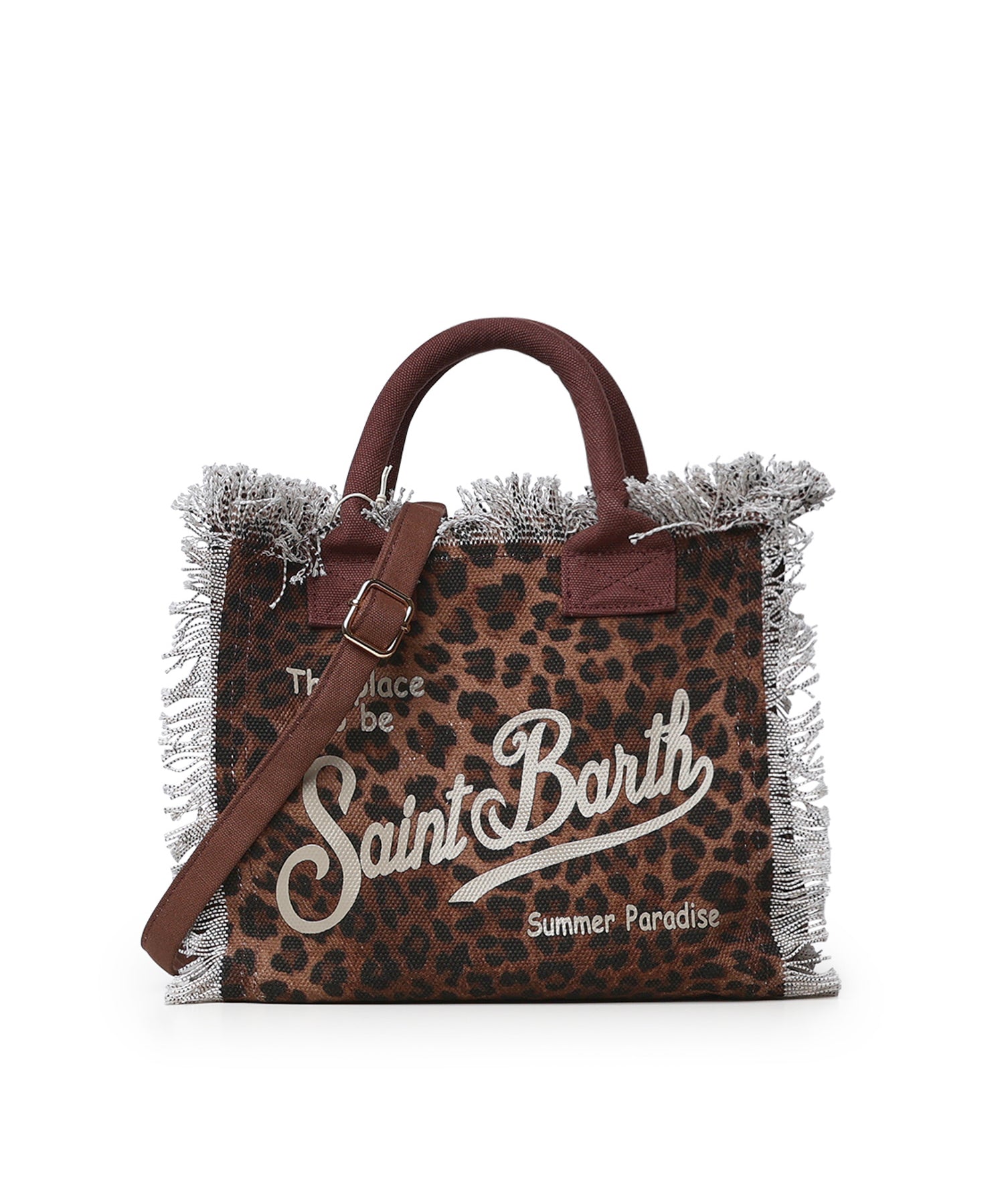 Borsa Colette in canvas con stampa leopardata COL0001 00190L MC2 SAINT BARTH 