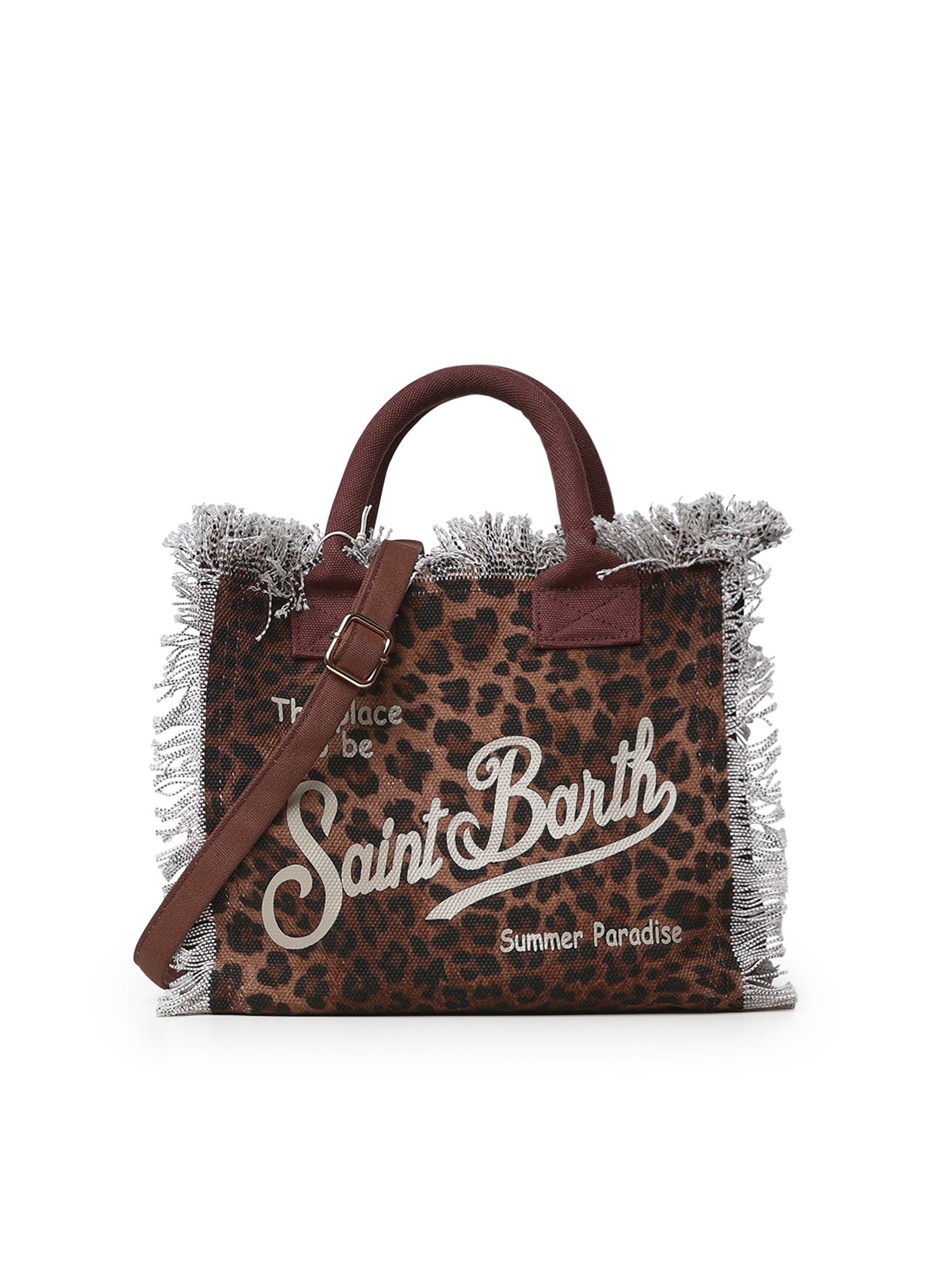 Borsa Colette in canvas con stampa leopardata COL0001 00190L MC2 SAINT BARTH 