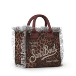Borsa Colette in canvas con stampa leopardata COL0001 00190L MC2 SAINT BARTH 
