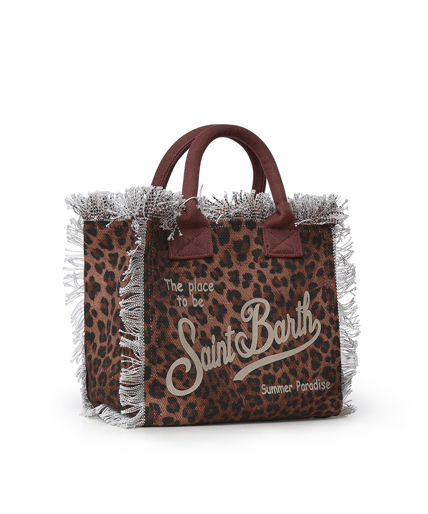 Borsa Colette in canvas con stampa leopardata COL0001 00190L MC2 SAINT BARTH 
