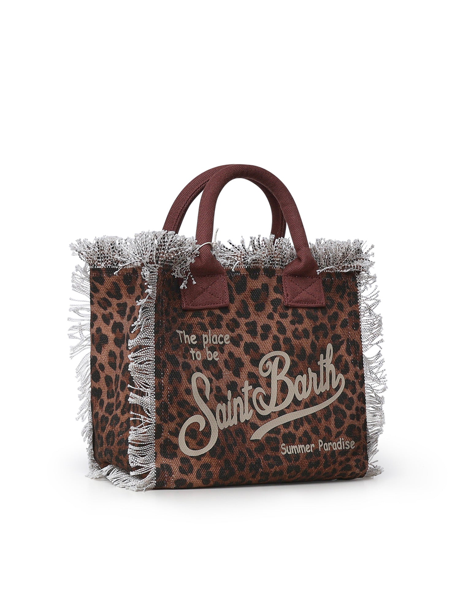 Borsa Colette in canvas con stampa leopardata COL0001 00190L MC2 SAINT BARTH 