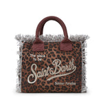 Borsa Colette in canvas con stampa leopardata COL0001 00190L MC2 SAINT BARTH 