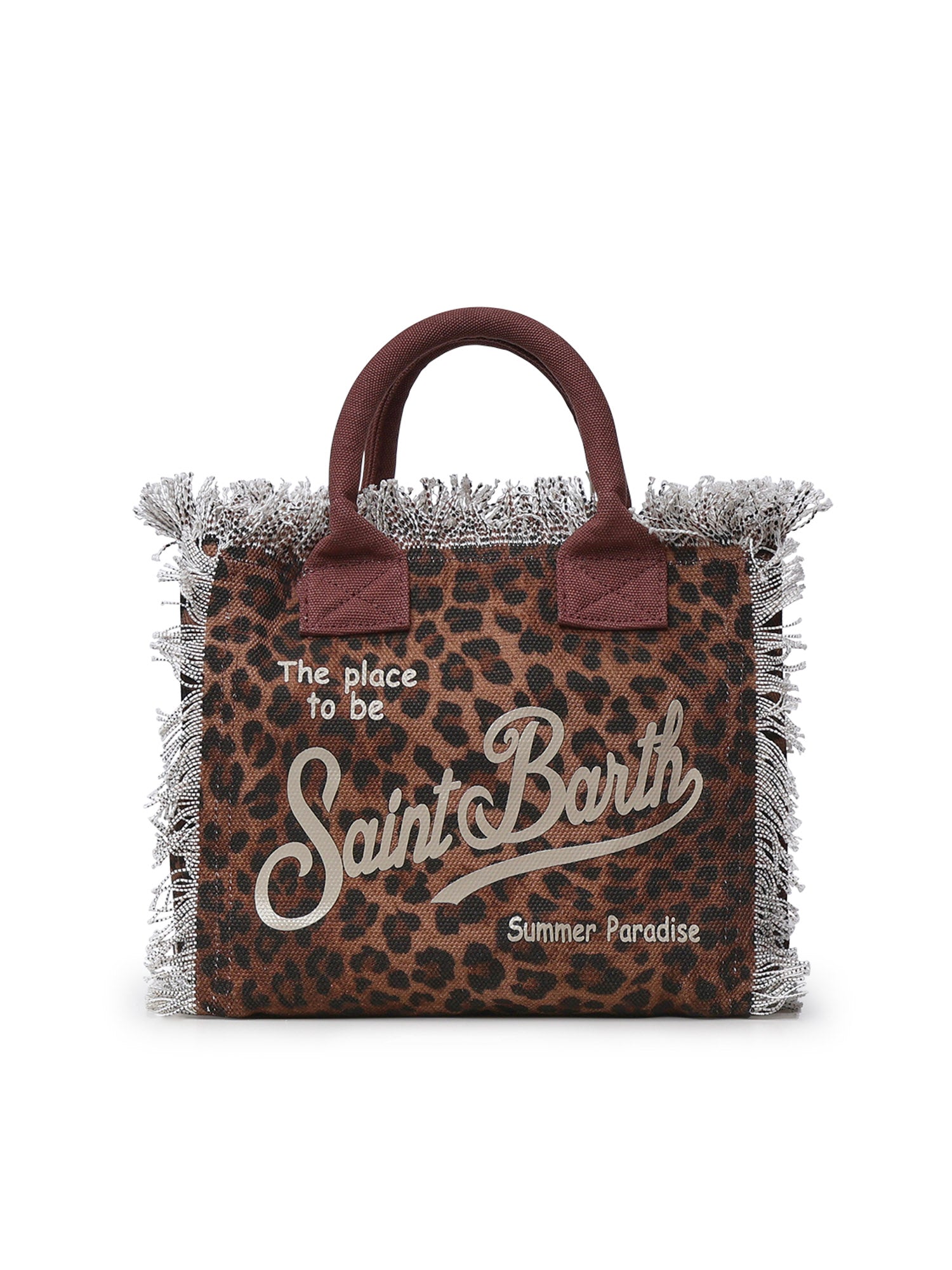 Borsa Colette in canvas con stampa leopardata COL0001 00190L MC2 SAINT BARTH 