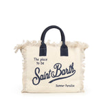 Borsa Colette in canvas con frange COL0001 02564L MC2 SAINT BARTH 