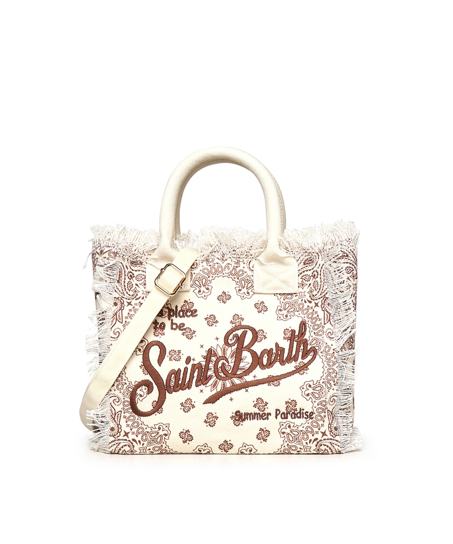 Borsa Colette in canvas con frange COL0001 02565L MC2 SAINT BARTH 