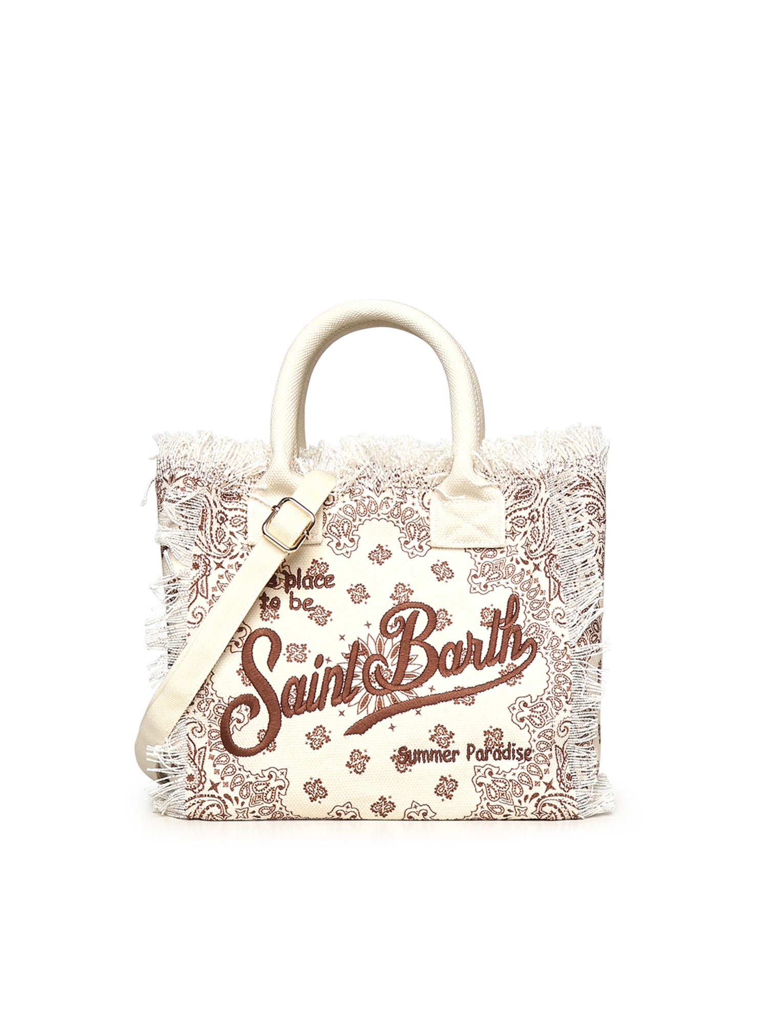 Borsa Colette in canvas con frange COL0001 02565L MC2 SAINT BARTH 