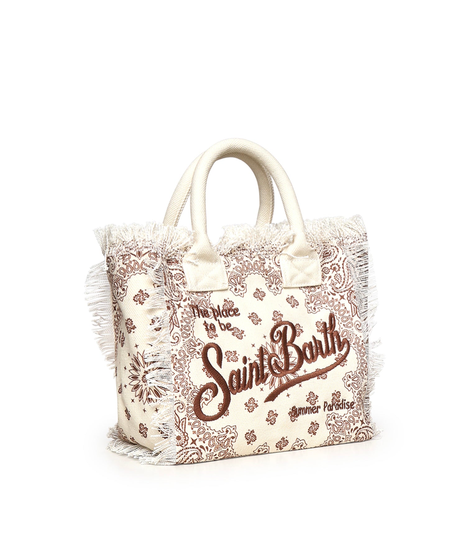 Borsa Colette in canvas con frange COL0001 02565L MC2 SAINT BARTH 