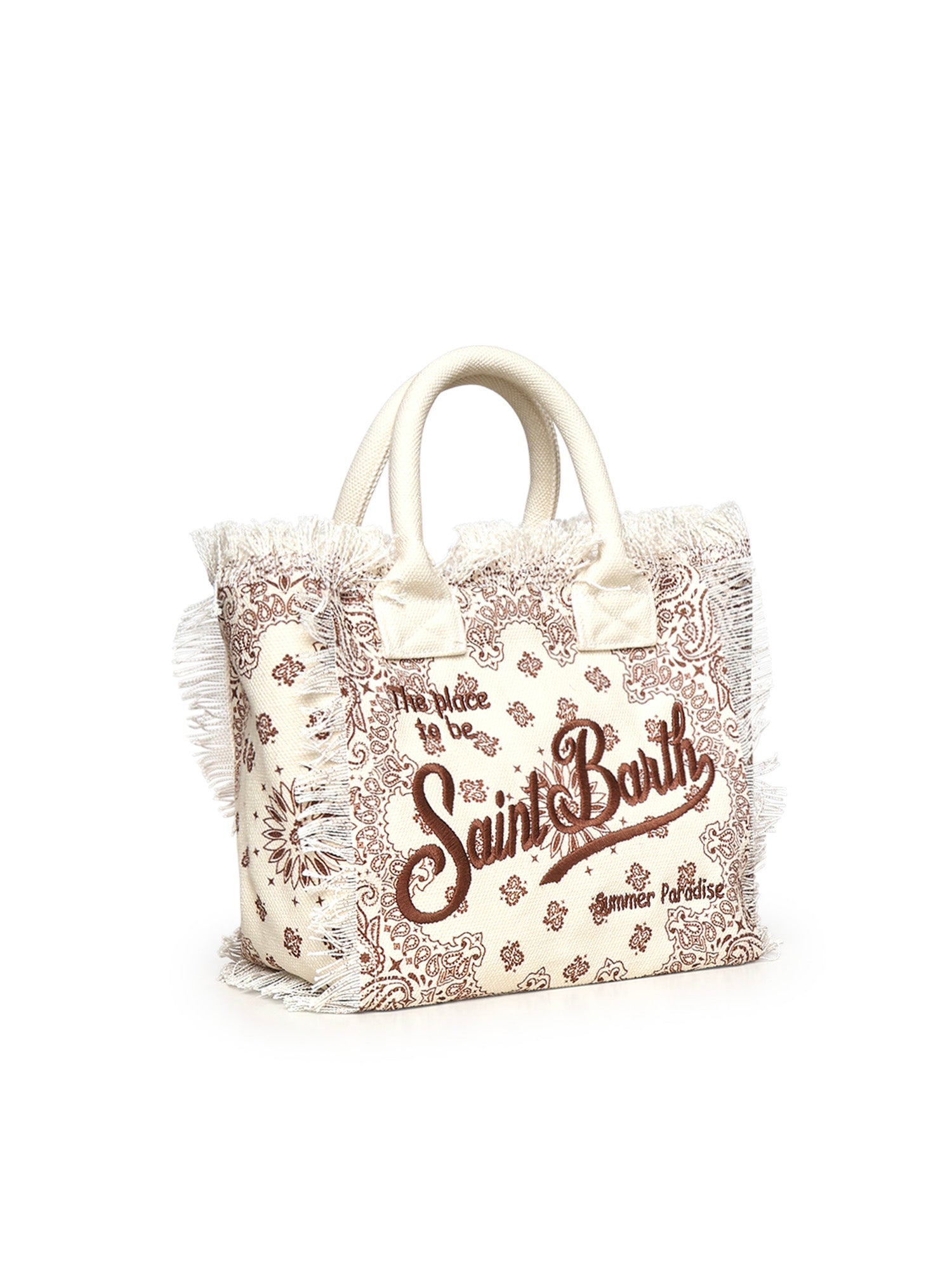 Borsa Colette in canvas con frange COL0001 02565L MC2 SAINT BARTH 