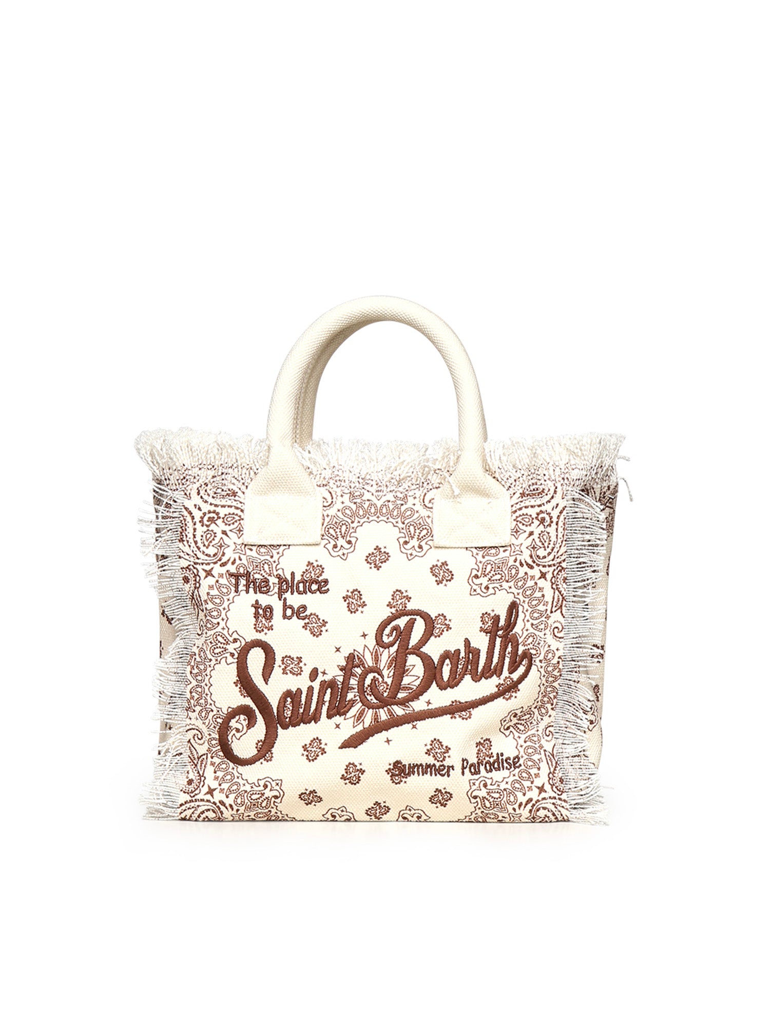 Borsa Colette in canvas con frange COL0001 02565L MC2 SAINT BARTH 