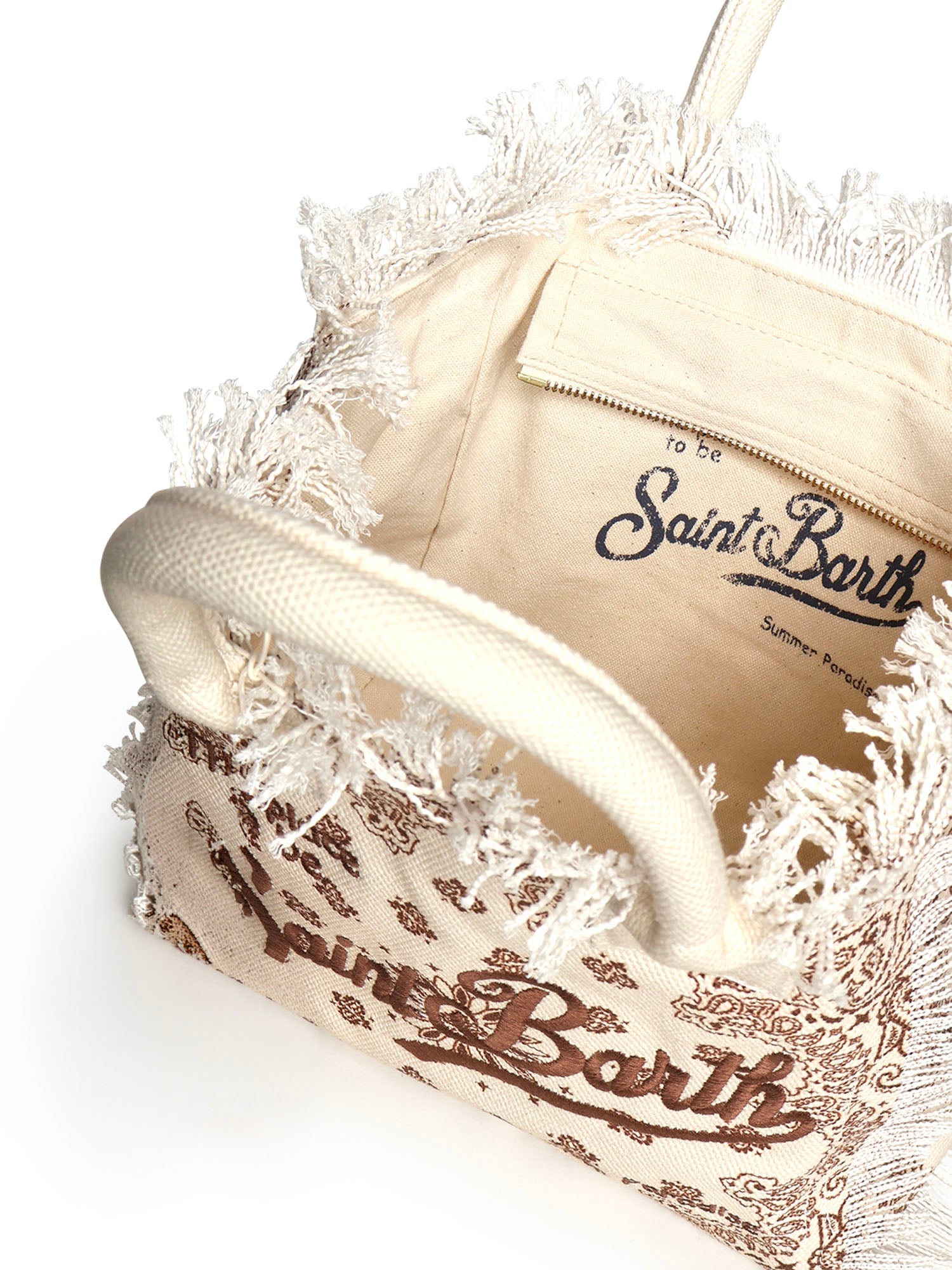 Borsa Colette in canvas con frange COL0001 02565L MC2 SAINT BARTH 