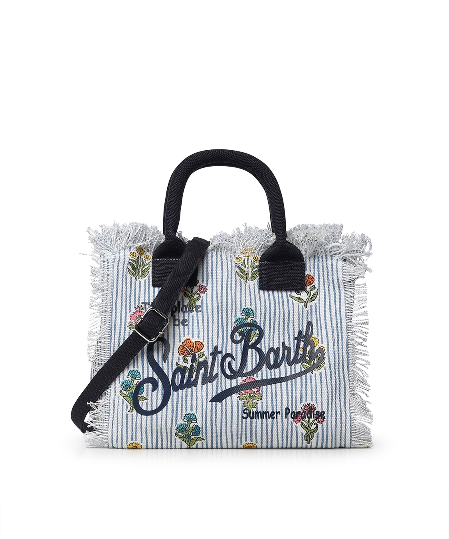 Borsa Colette in canvas con frange COL0001 02587L MC2 SAINT BARTH 