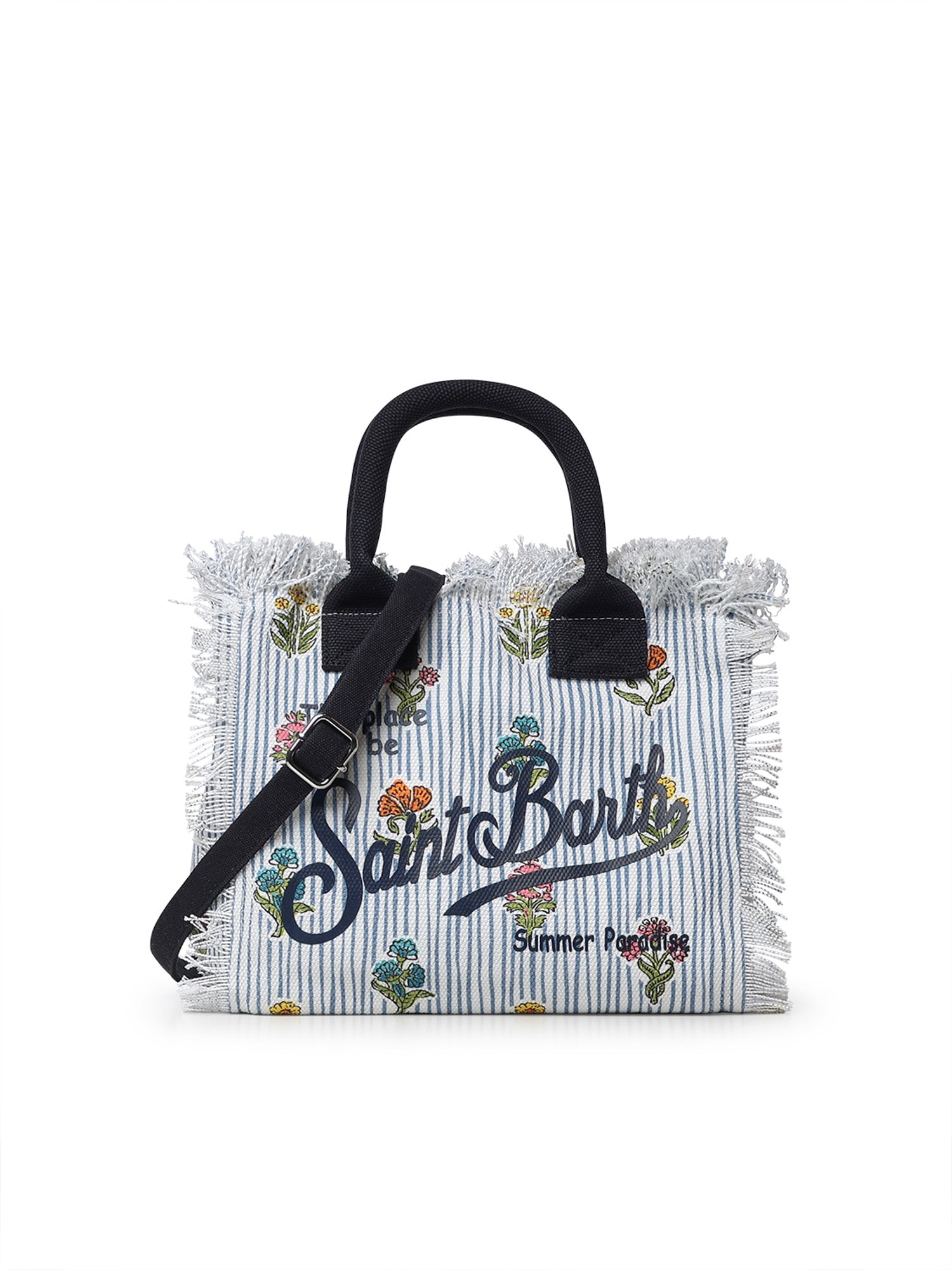 Borsa Colette in canvas con frange COL0001 02587L MC2 SAINT BARTH 