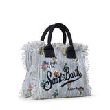 Borsa Colette in canvas con frange COL0001 02587L MC2 SAINT BARTH 