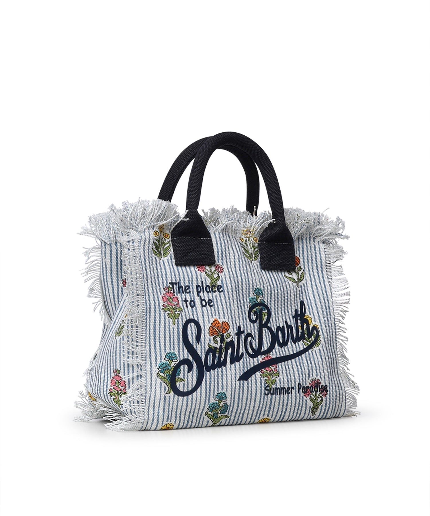 Borsa Colette in canvas con frange COL0001 02587L MC2 SAINT BARTH 