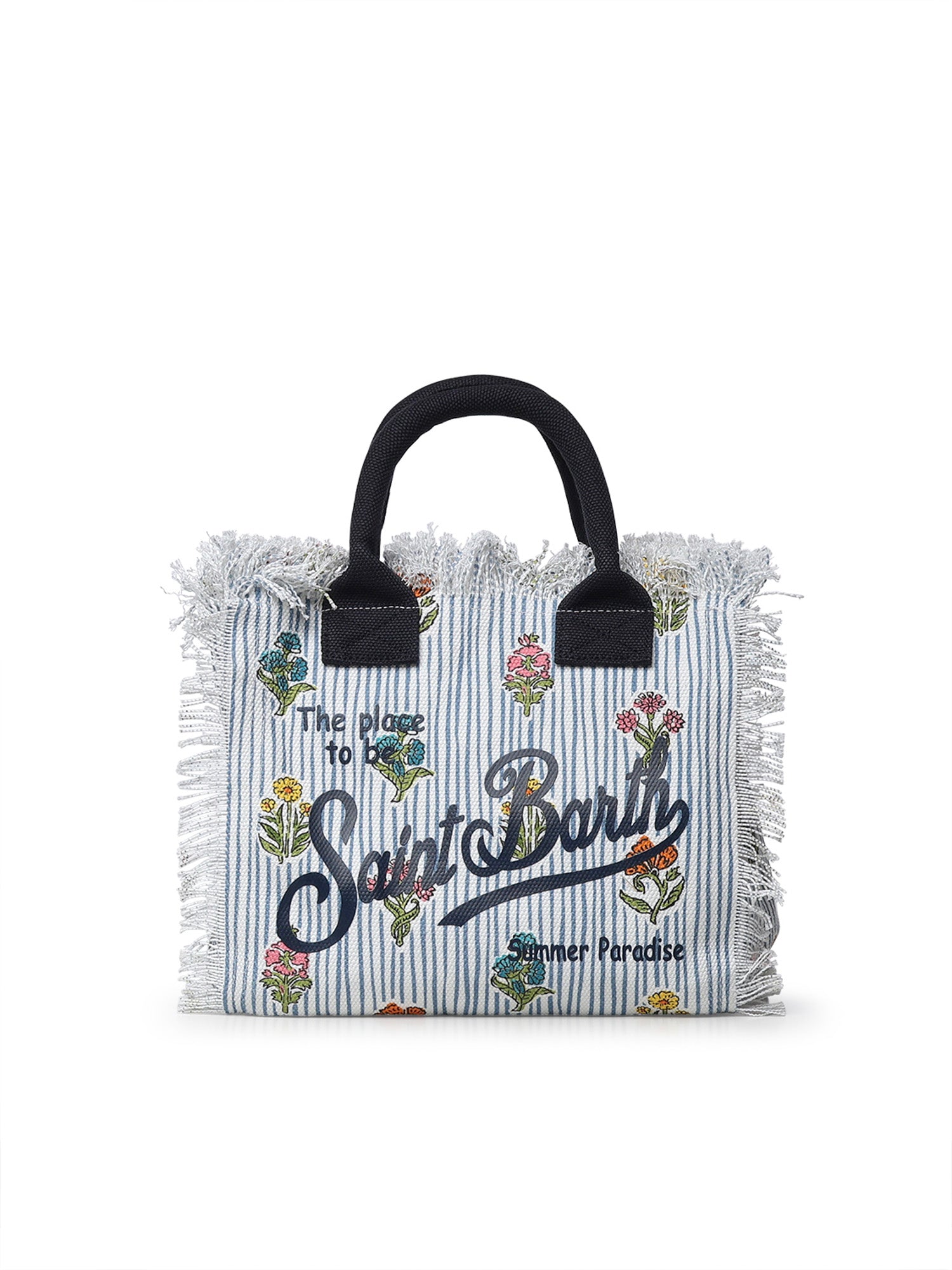 Borsa Colette in canvas con frange COL0001 02587L MC2 SAINT BARTH 