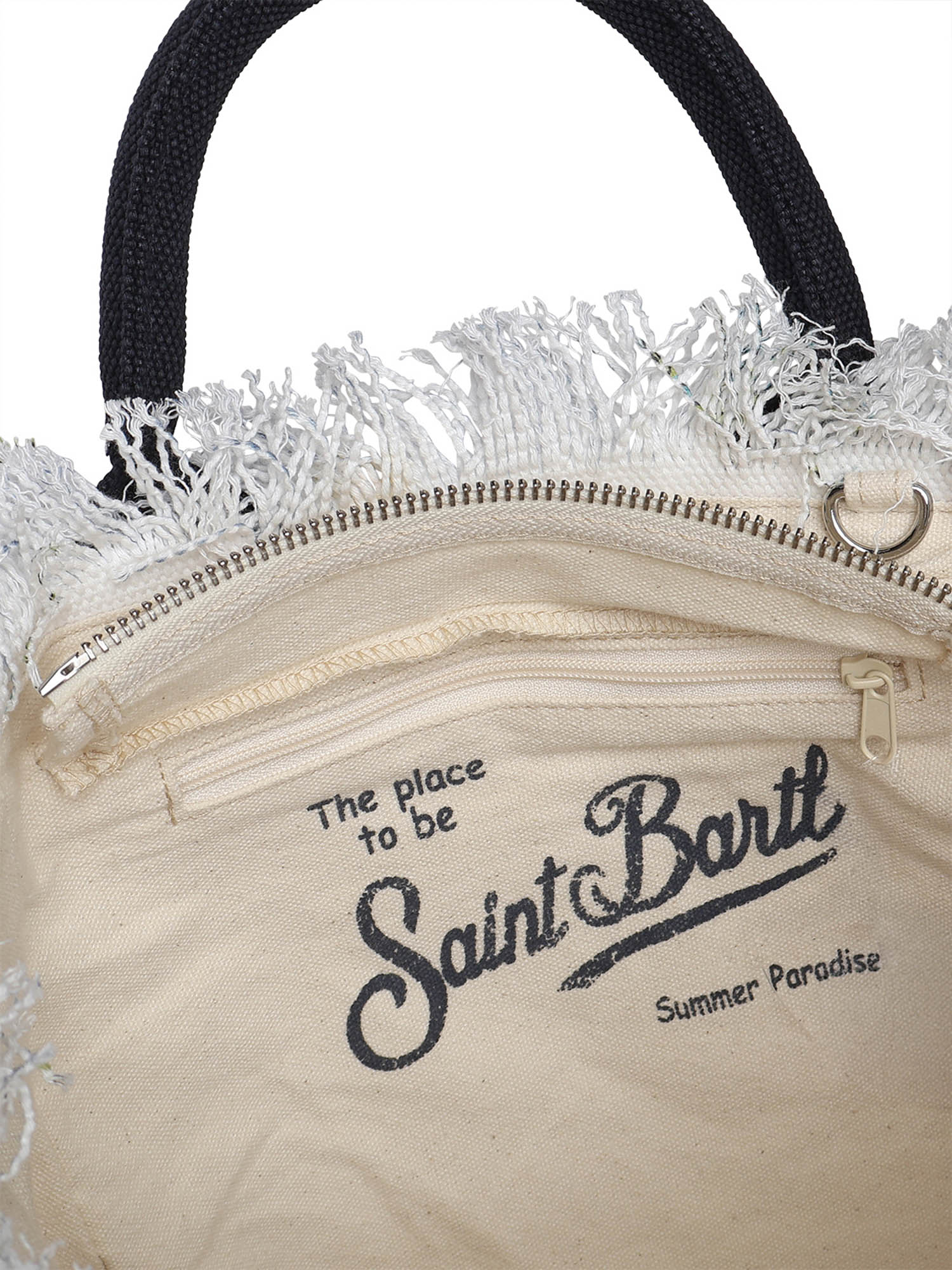 Borsa Colette in canvas con frange COL0001 02587L MC2 SAINT BARTH 