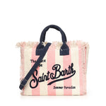 Borsa Colette in canvas a righe COL0001 02626L MC2 SAINT BARTH 