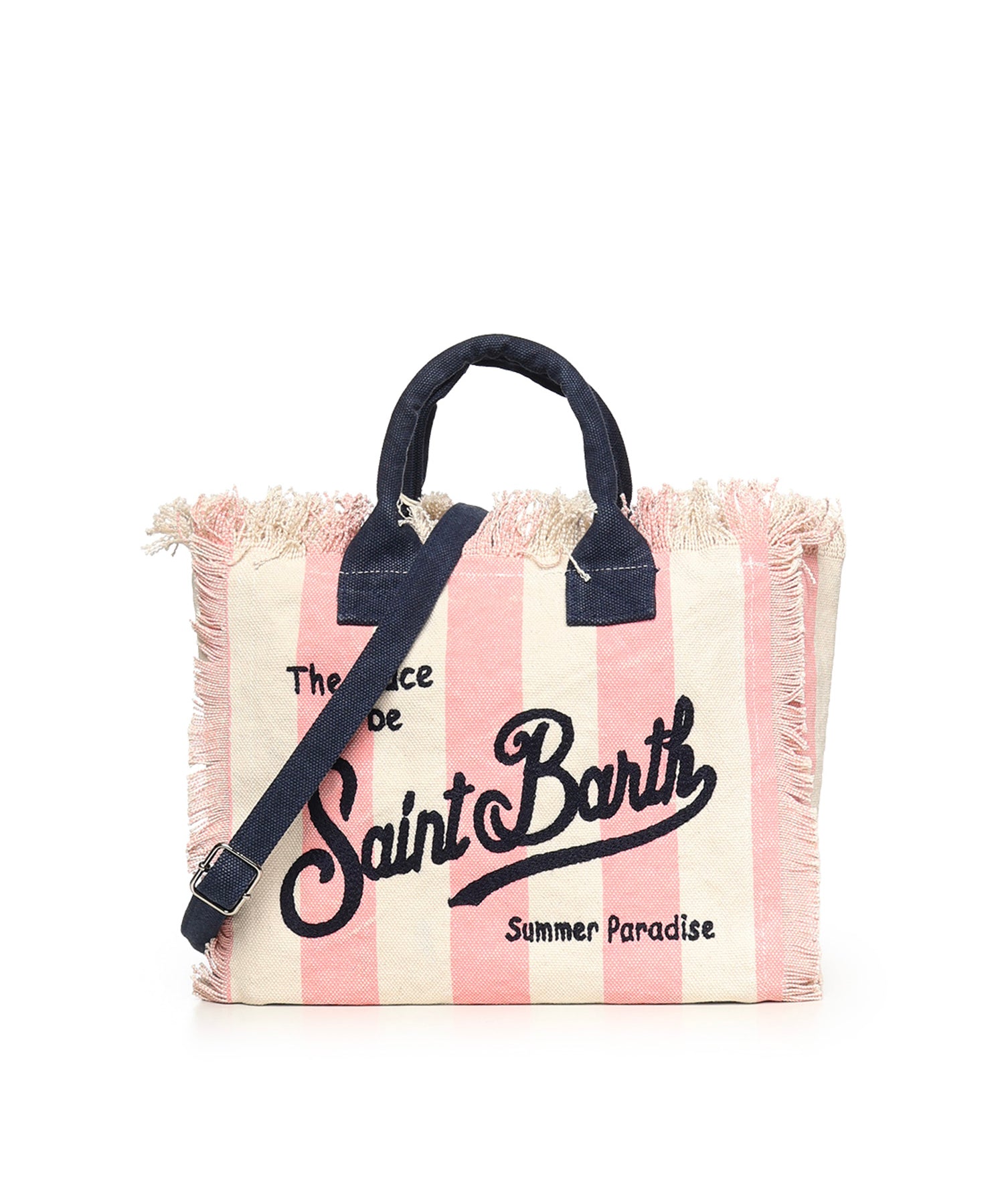 Borsa Colette in canvas a righe COL0001 02626L MC2 SAINT BARTH 