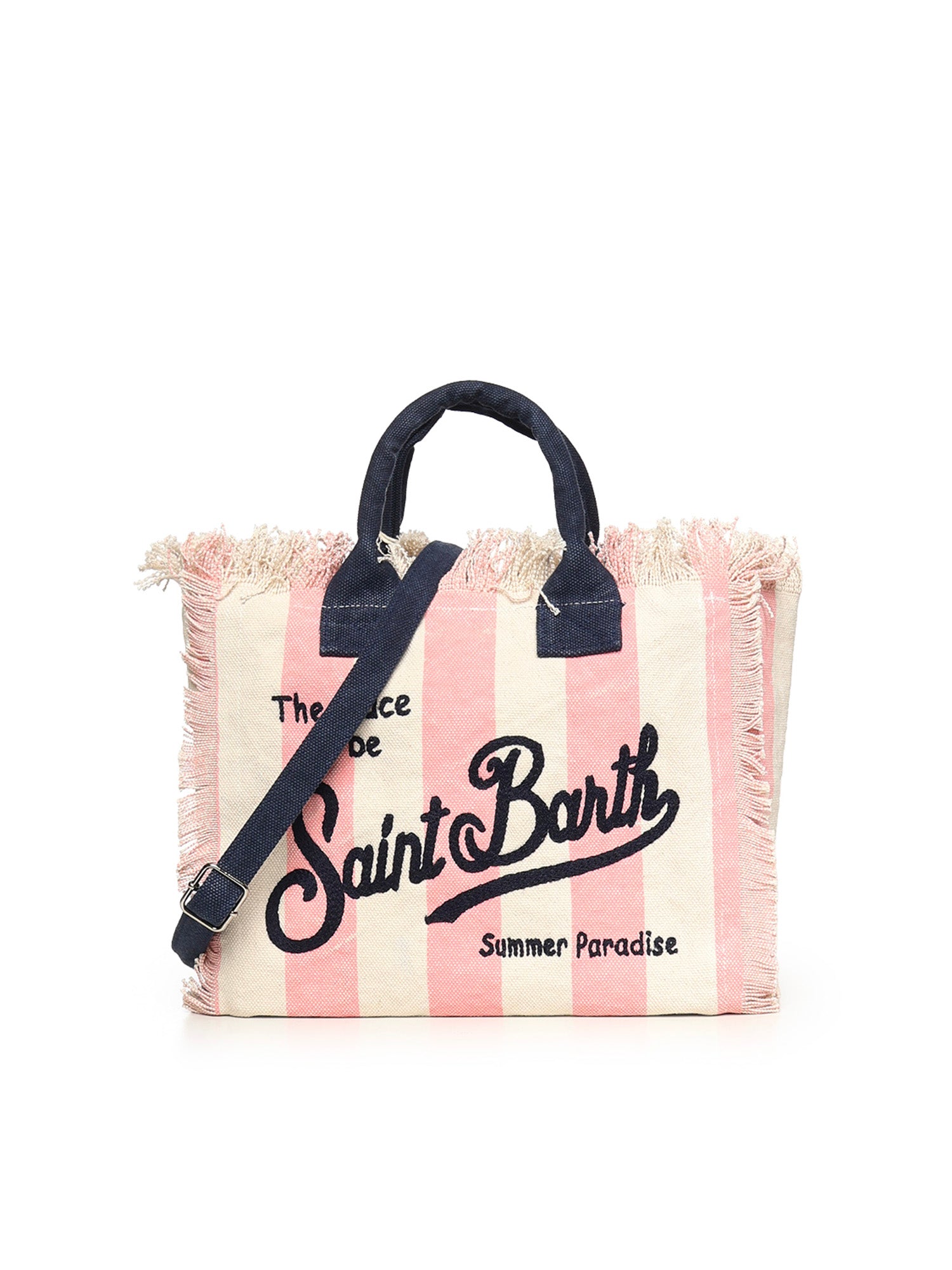 Borsa Colette in canvas a righe COL0001 02626L MC2 SAINT BARTH 