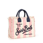Borsa Colette in canvas a righe COL0001 02626L MC2 SAINT BARTH 