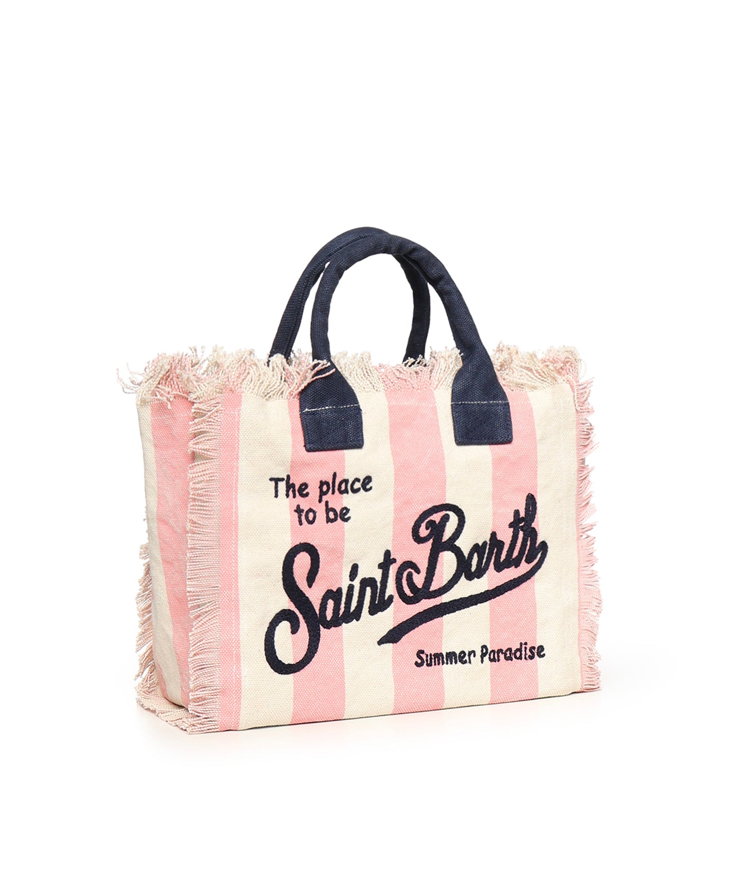 Borsa Colette in canvas a righe COL0001 02626L MC2 SAINT BARTH 