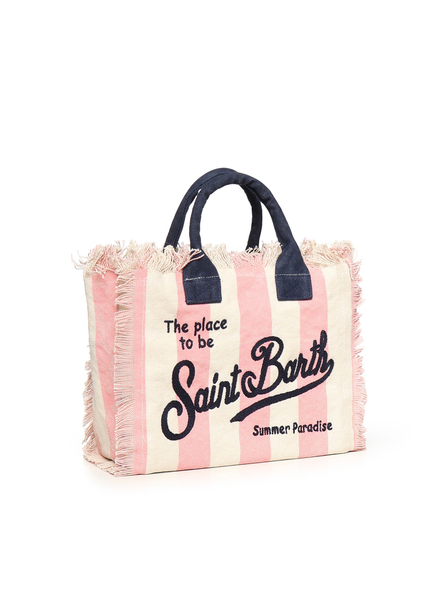 Borsa Colette in canvas a righe COL0001 02626L MC2 SAINT BARTH 