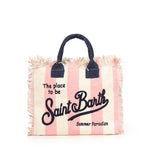Borsa Colette in canvas a righe COL0001 02626L MC2 SAINT BARTH 