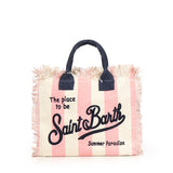 Borsa Colette in canvas a righe COL0001 02626L MC2 SAINT BARTH 