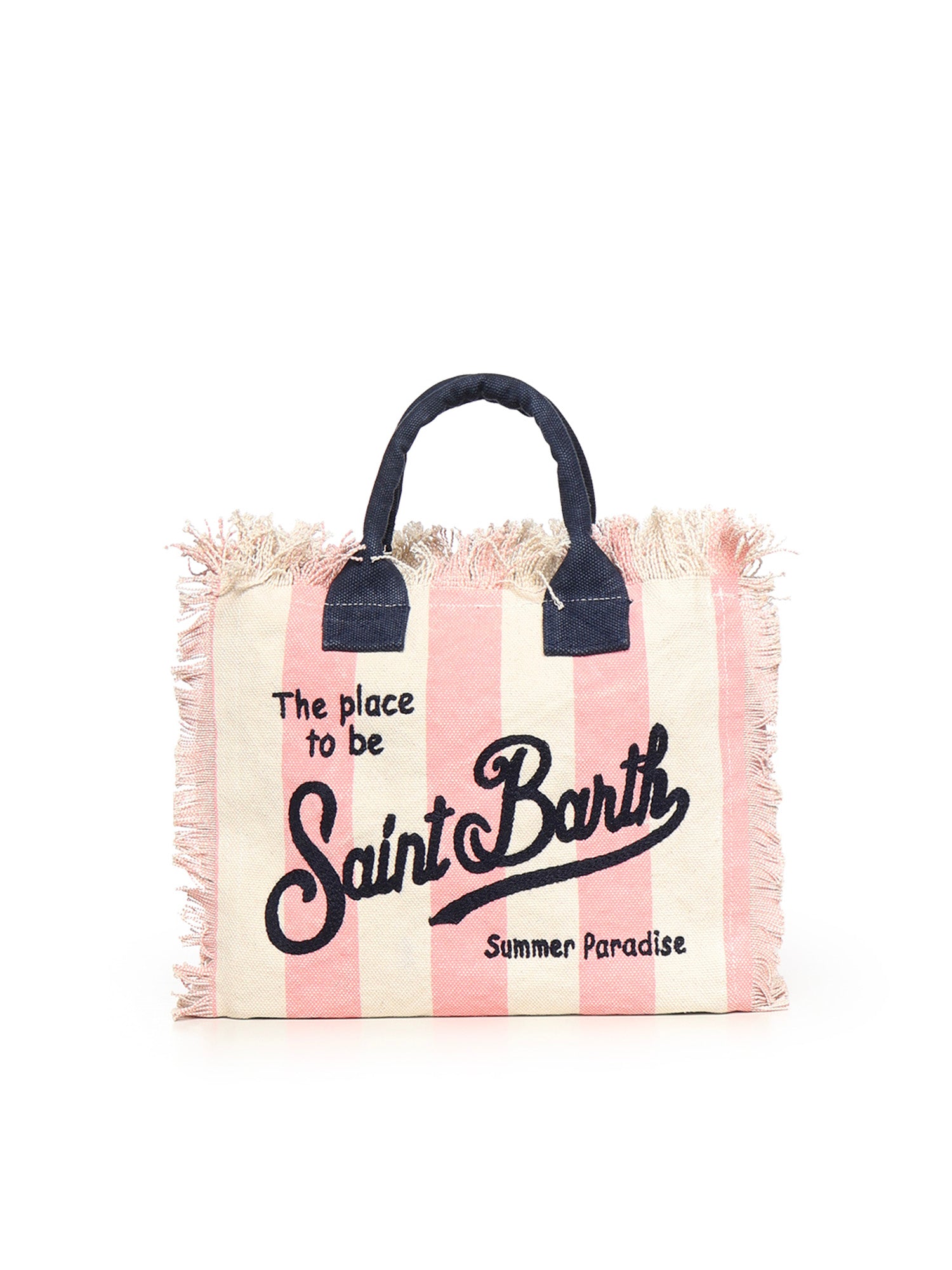 Borsa Colette in canvas a righe COL0001 02626L MC2 SAINT BARTH 