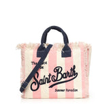 Borsa Colette in canvas a righe COL0001 02626L MC2 SAINT BARTH 