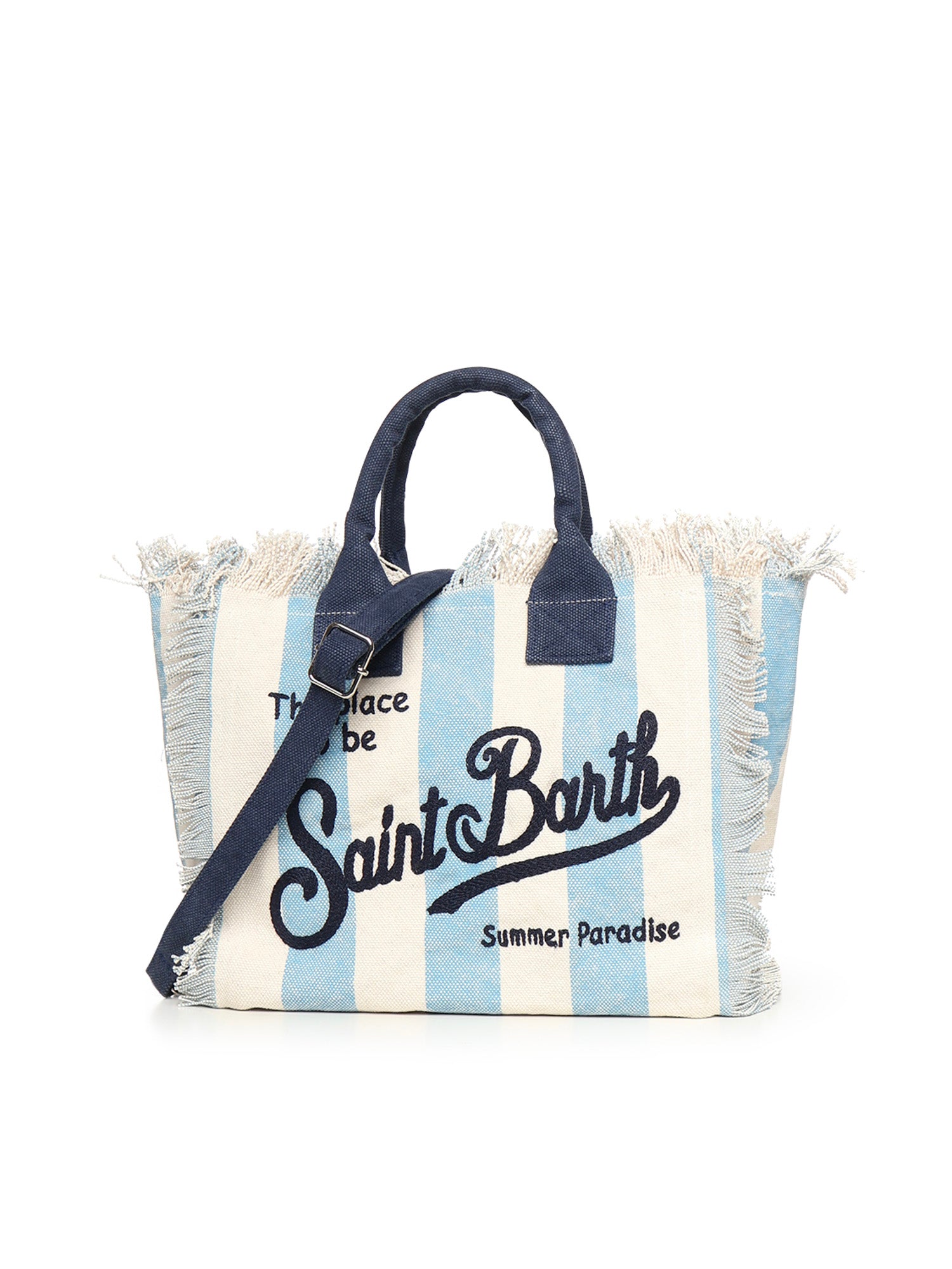 Borsa Colette in canvas a righe COL0001 02629L MC2 SAINT BARTH 