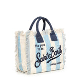 Borsa Colette in canvas a righe COL0001 02629L MC2 SAINT BARTH 