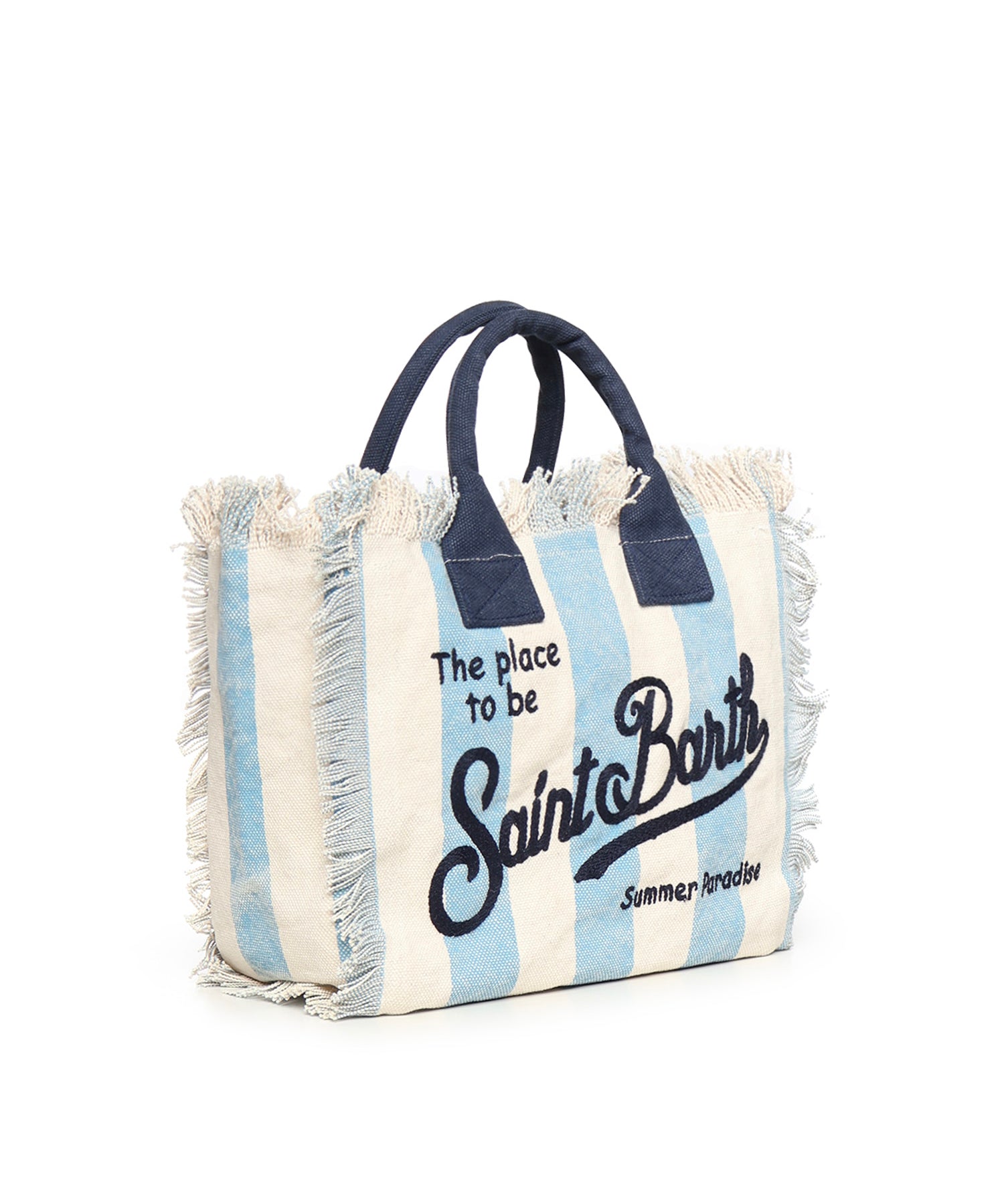 Borsa Colette in canvas a righe COL0001 02629L MC2 SAINT BARTH 