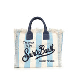 Borsa Colette in canvas a righe COL0001 02629L MC2 SAINT BARTH 
