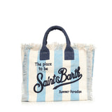 Borsa Colette in canvas a righe COL0001 02629L MC2 SAINT BARTH 